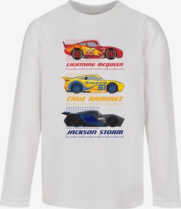 ABSOLUTE CULT Shirt 'Cars - Racer Profile' in Weiß: predná strana