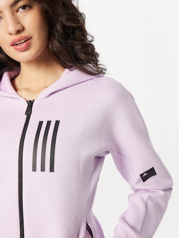 ADIDAS SPORTSWEAR Athletic Zip-Up Hoodie 'Mission Victory  Fit ' in Purple