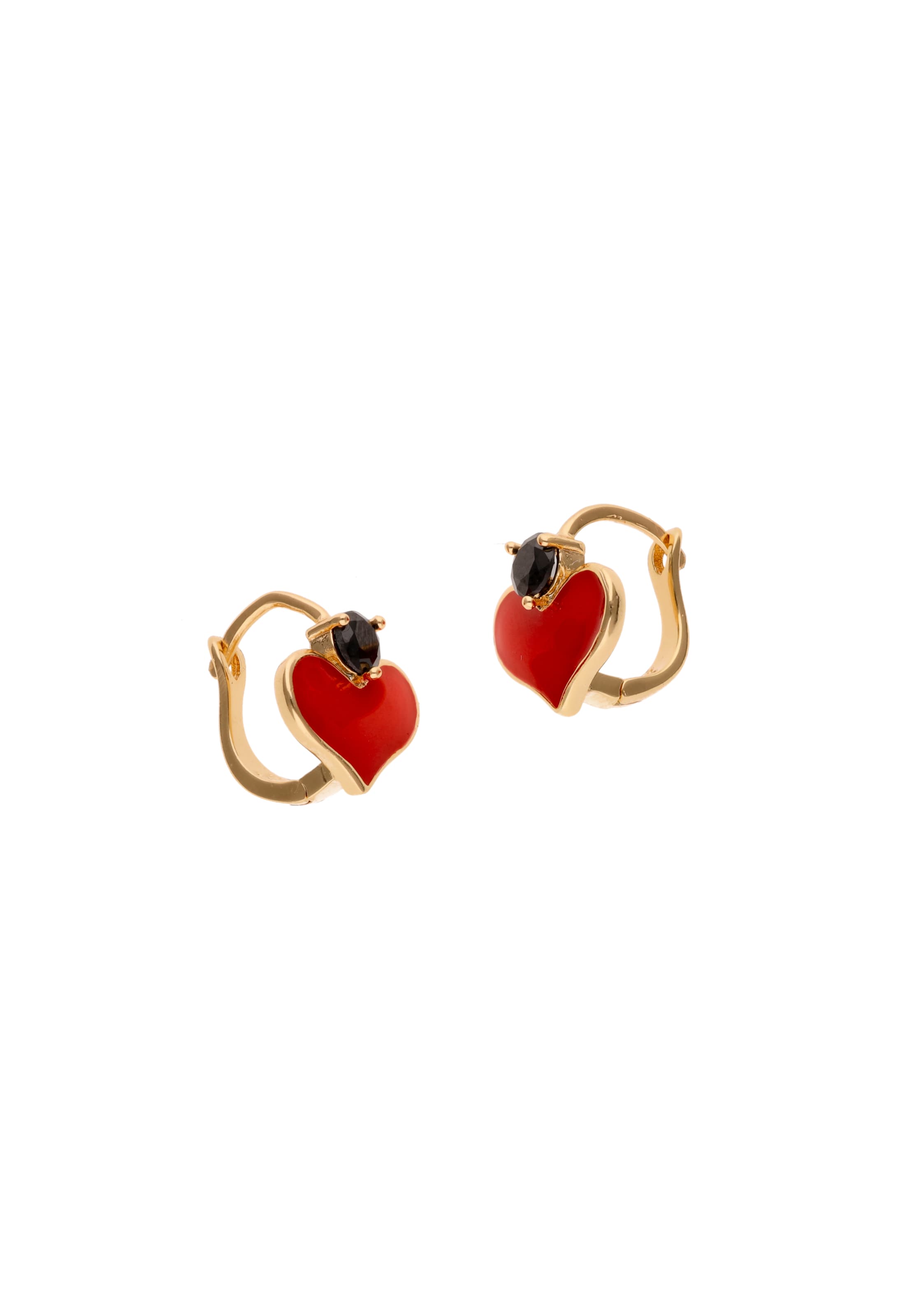 MYMO Earrings in One Size in Gold / Red / Black, Item view