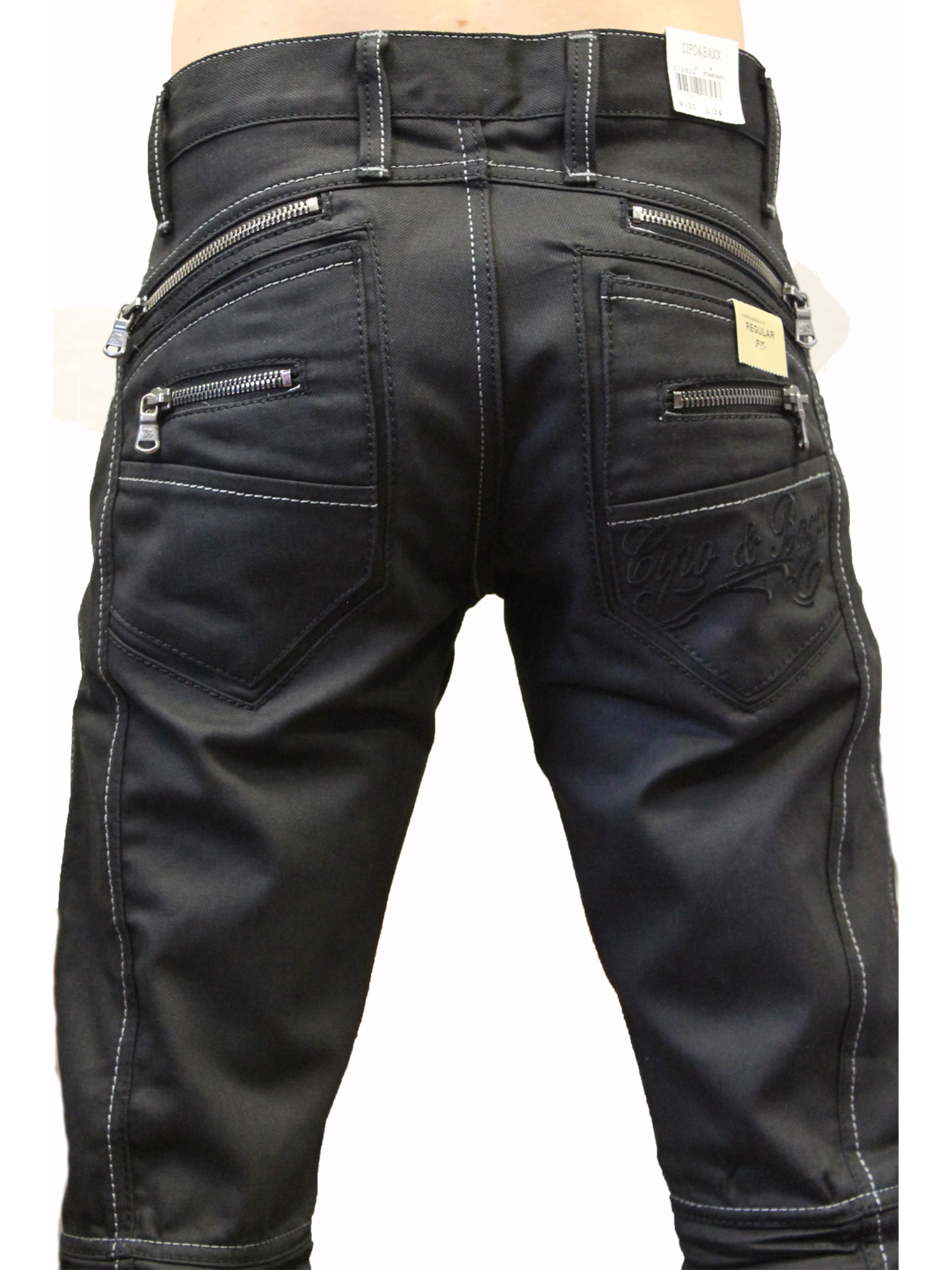 CIPO & BAXX Regular Jeans 'BJ812' in Black