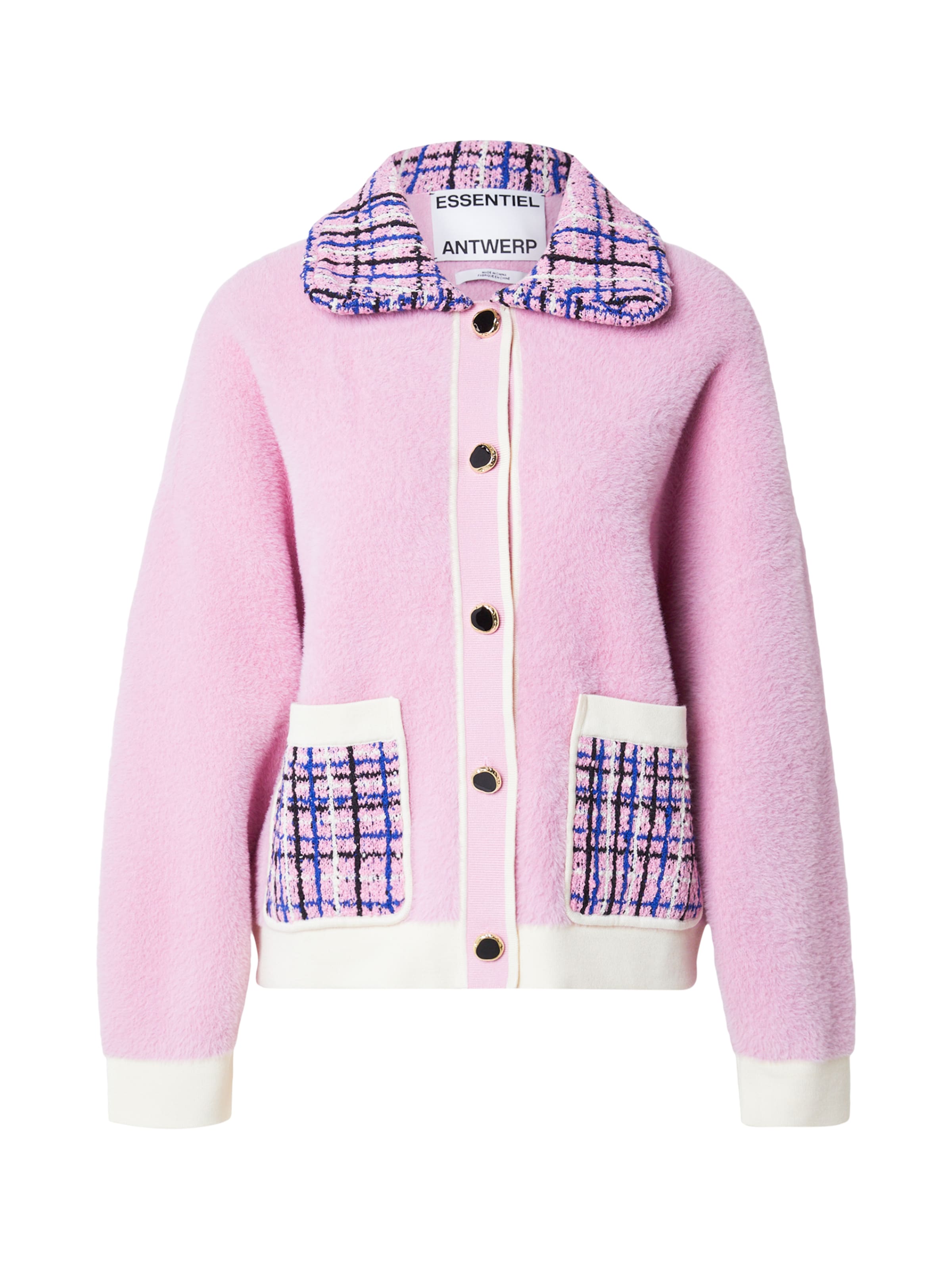 Geacă tricotată 'JOILU' de la Essentiel Antwerp pe roz: față