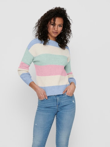 Pull-over 'Atia' ONLY en mélange de couleurs : devant