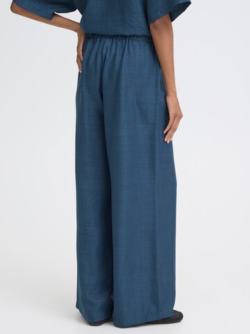 ICHI Широки крачоли Панталон 'IHKATICO' в синьо