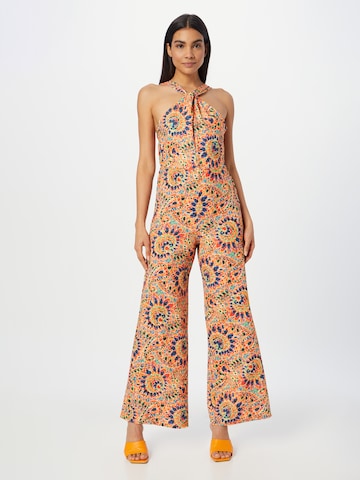 Warehouse Jumpsuit in Oranje: voorkant