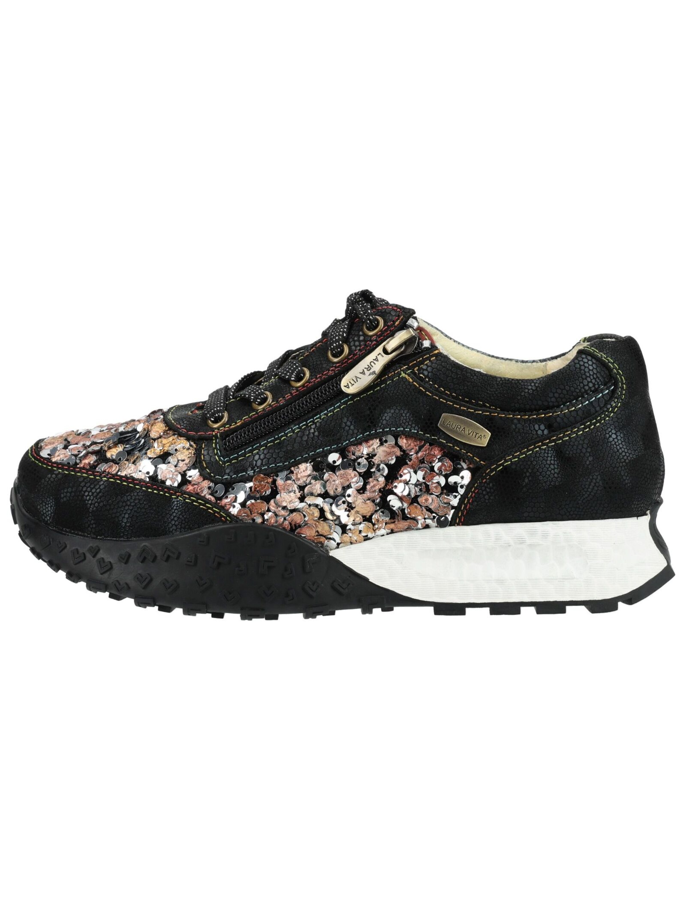 Laura Vita Platform trainers in Black