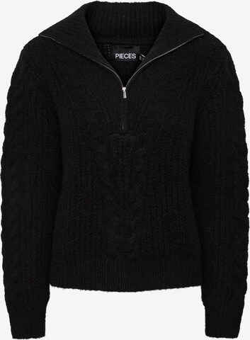 PIECES Sweater 'KATE' in Black: front