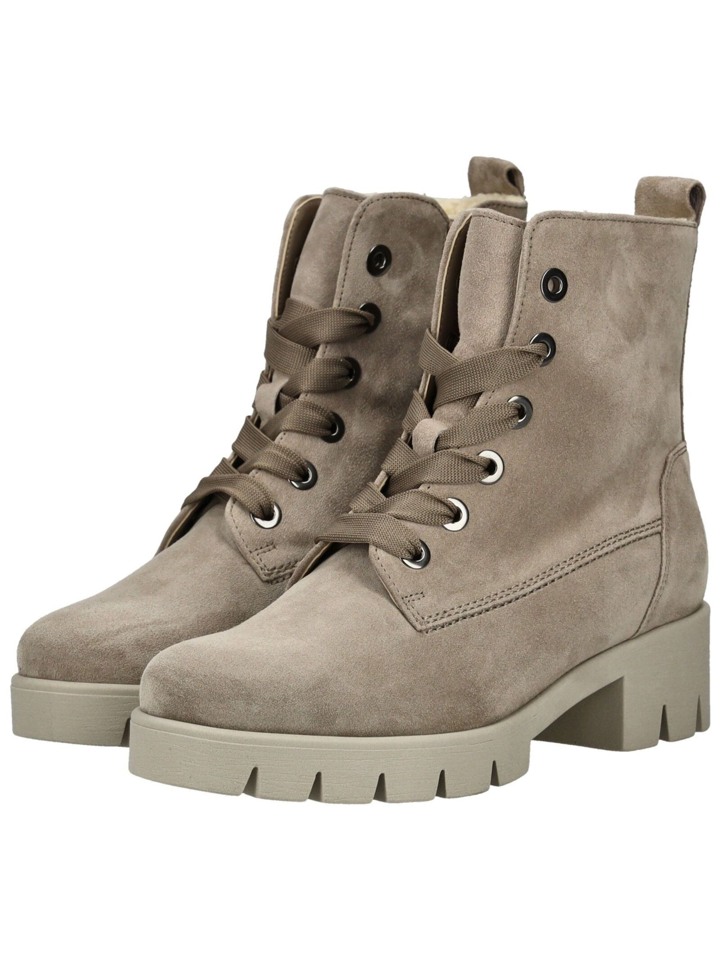GABOR Lace-up bootie in Beige