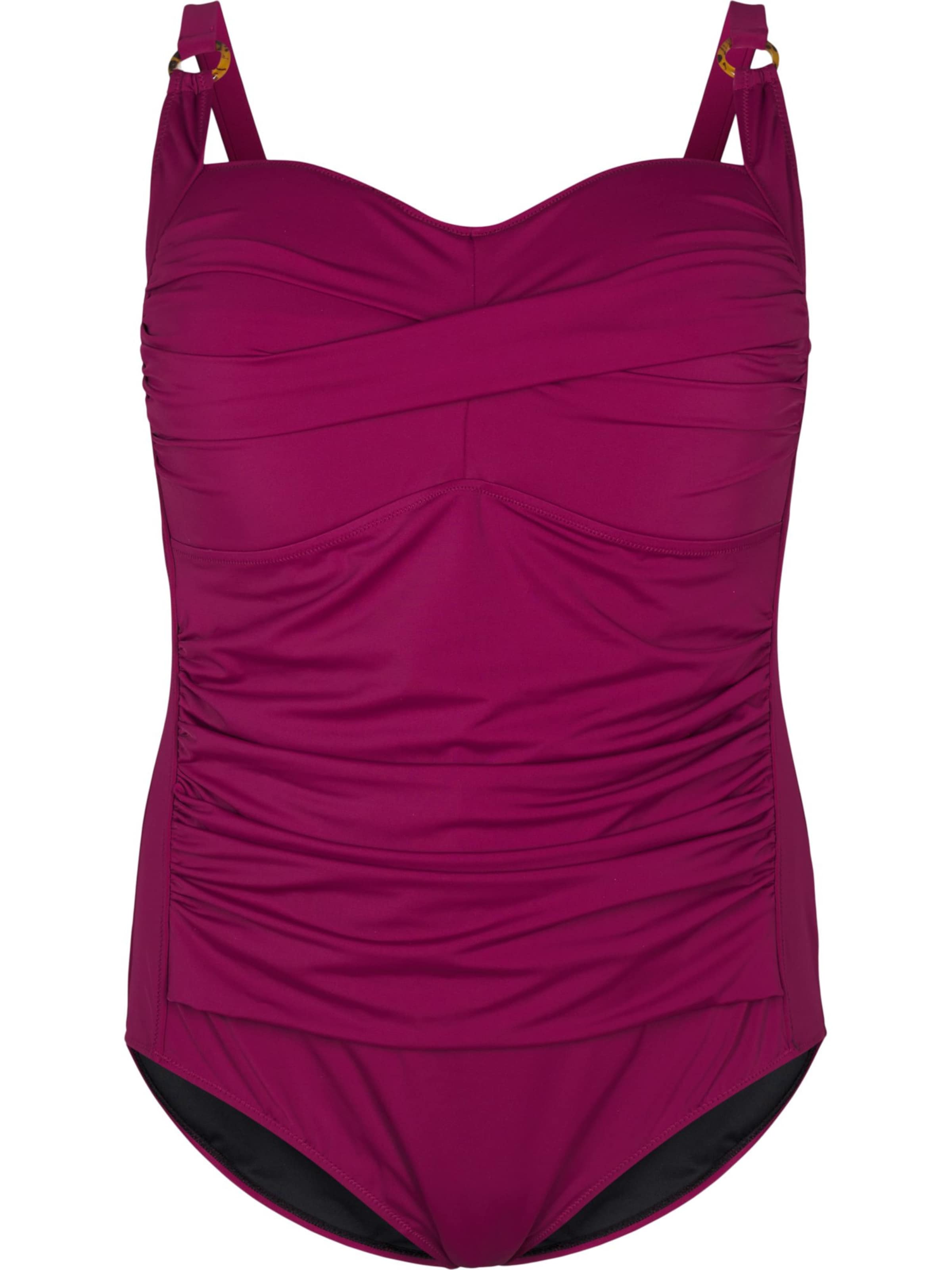 Swim by Zizzi Bustier Enodelne kopalke 'CASDENIA' | vijolična barva: sprednja stran