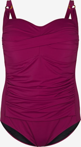 Bustier Maillot de bain 'CASDENIA' Swim by Zizzi en violet : devant
