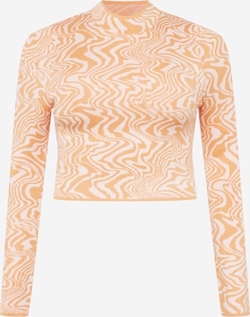 Cotton On Curve Sweater 'FUNTASIA' in Orange: front