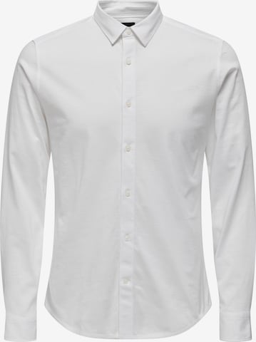 Only & Sons Button Up Shirt 'Miles' in White: front