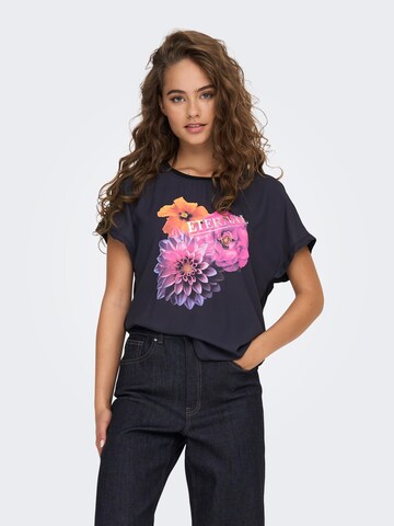 ONLY T-Shirt 'Flora' in Schwarz: predná strana