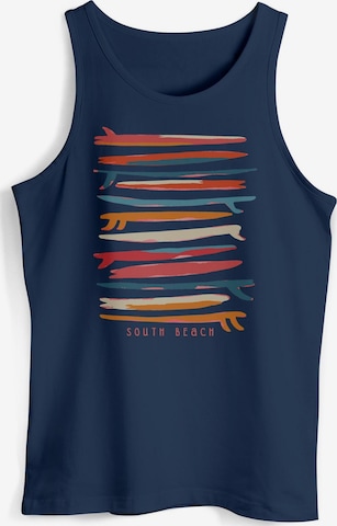 Neverless Shirt 'Surf Boards South' in Blue: front