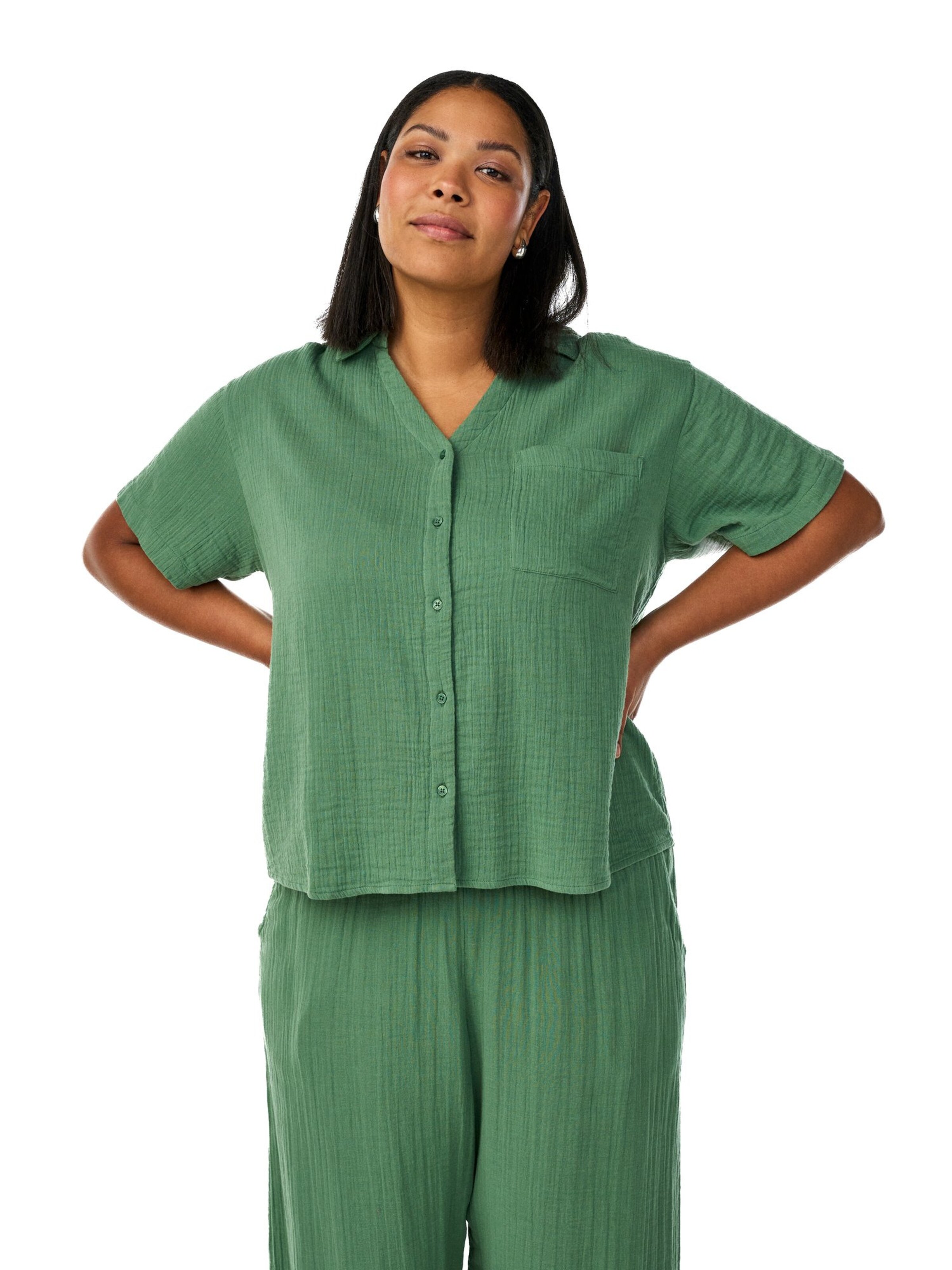 Zizzi Bluse 'VVivu' i grøn