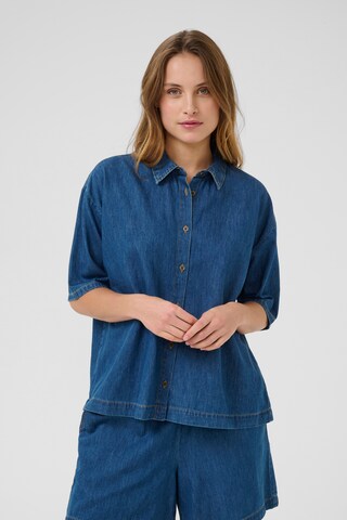 CULTURE Blouse 'Berteline Arpa' in Blauw: voorkant