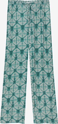 Pull&Bear Wide leg Broek in Groen: voorkant