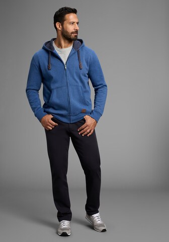 Man's World Zip-Up Hoodie in Blue