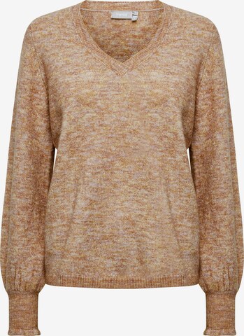 Fransa Sweater 'Sandy' in Brown: front