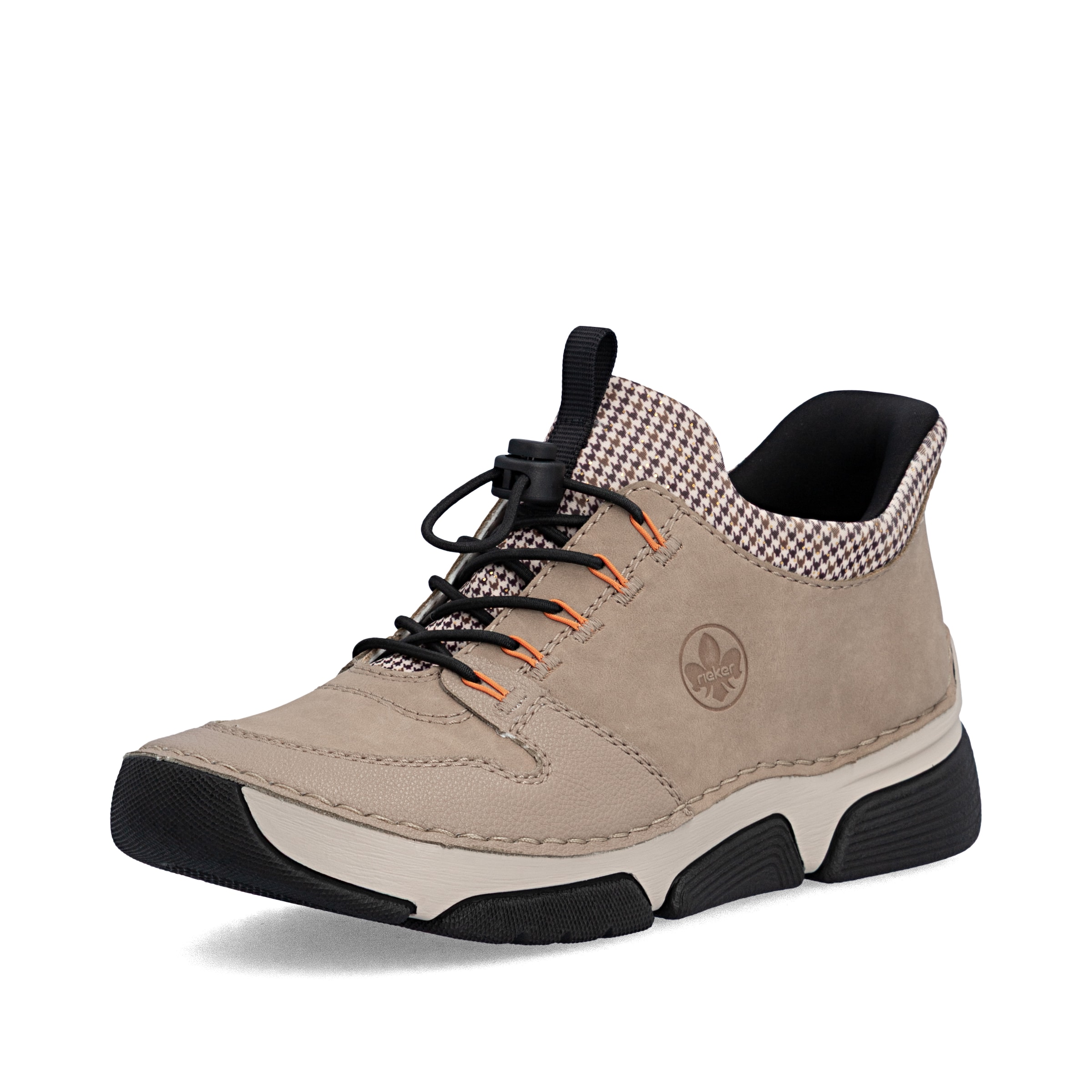Bottines à lacets Rieker en beige : devant