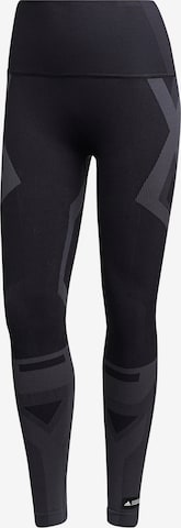 Skinny Pantaloni sport de la ADIDAS SPORTSWEAR pe negru: față