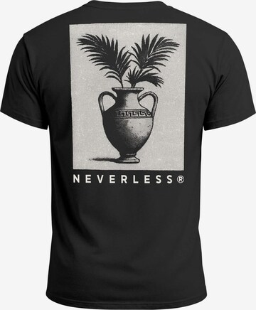Neverless Shirt 'Greek Vase Palms' in Black: front