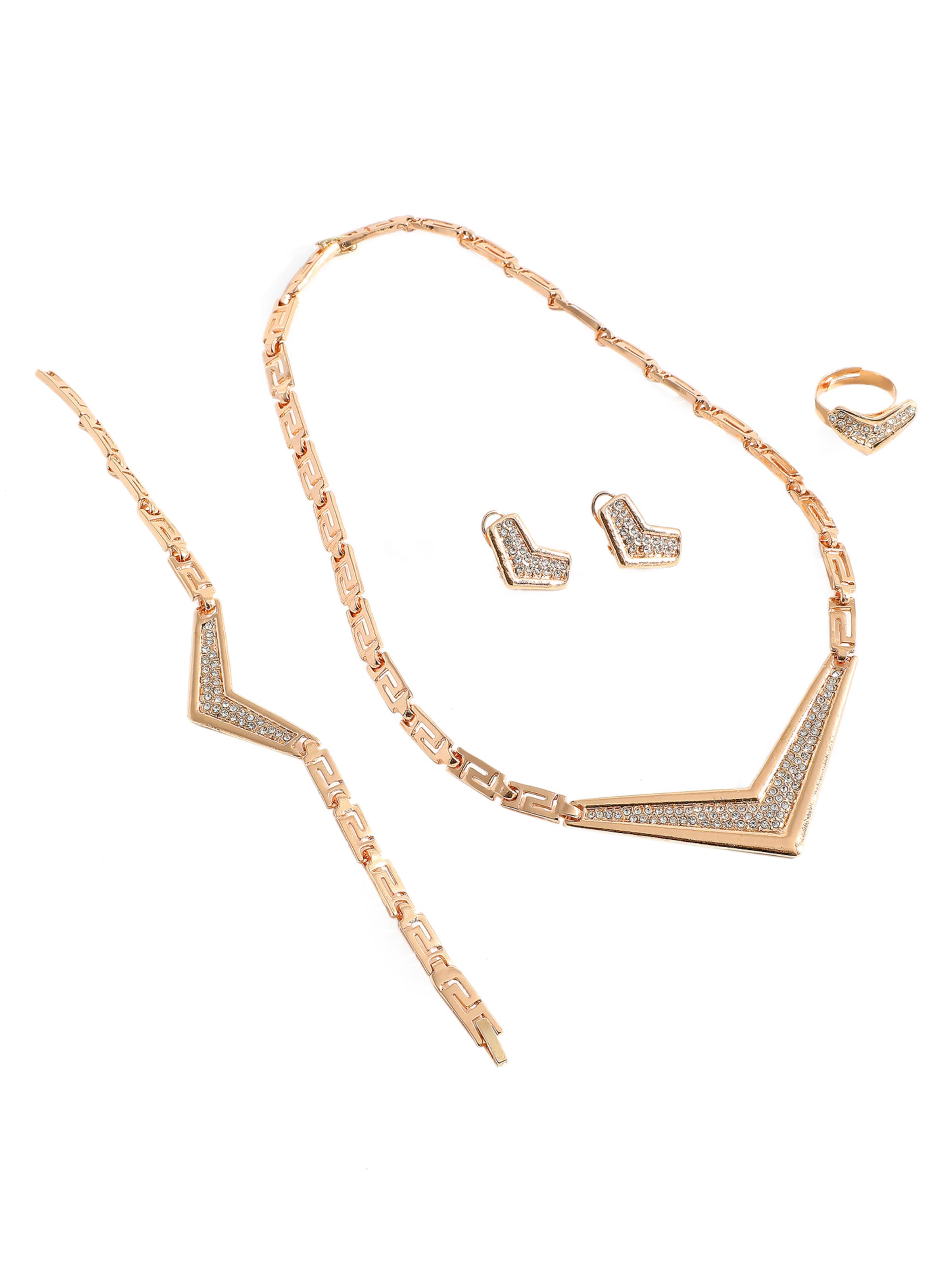 Set di gioielli 'Sunil' di SOHI in oro: frontale