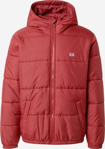 LEVI'S ® Übergangsjacke 'Telegraph Hood Shrt Jkt' in Rot: predná strana