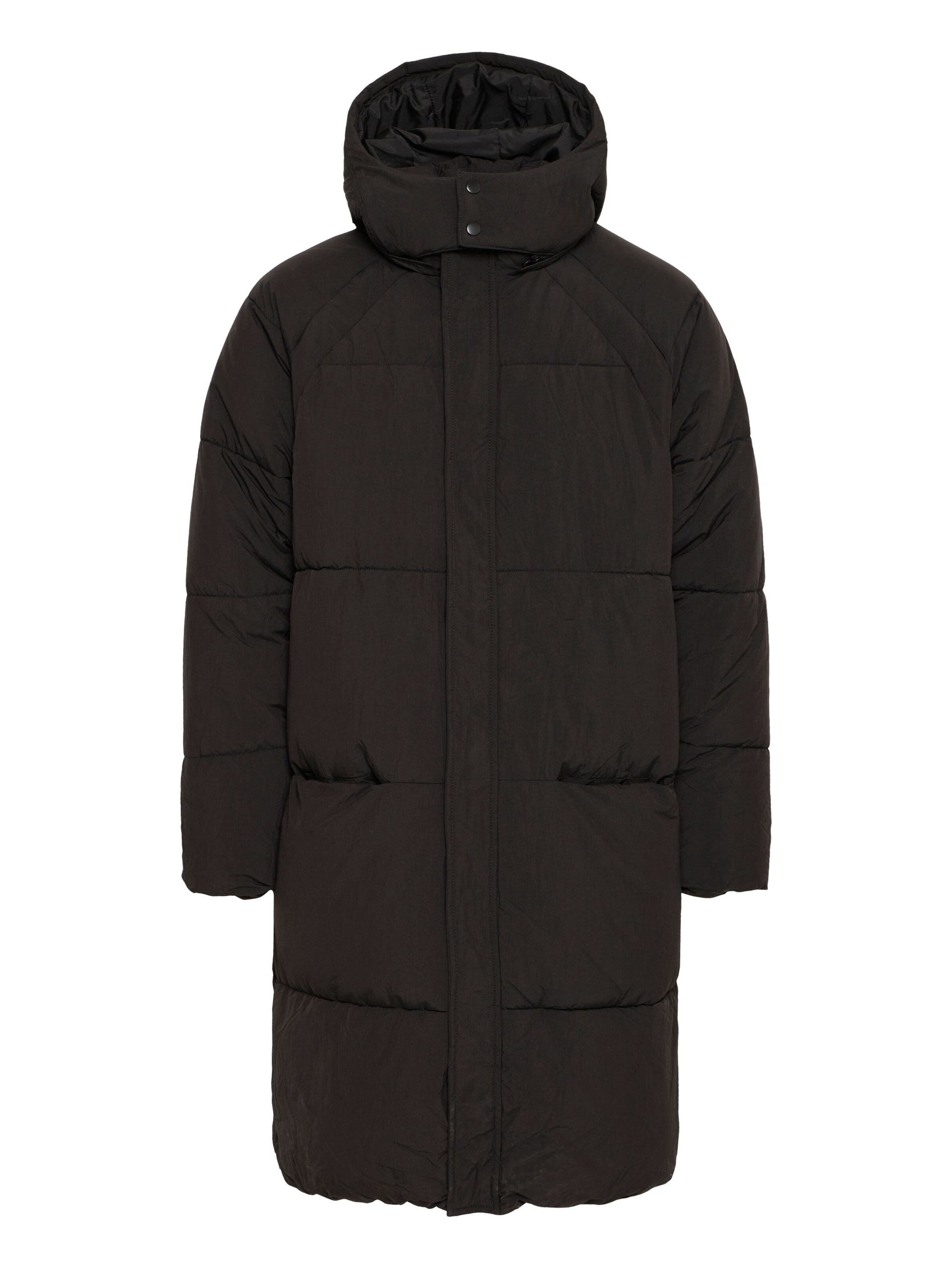 !Solid - Abrigo de invierno 'Milo' en negro: frente