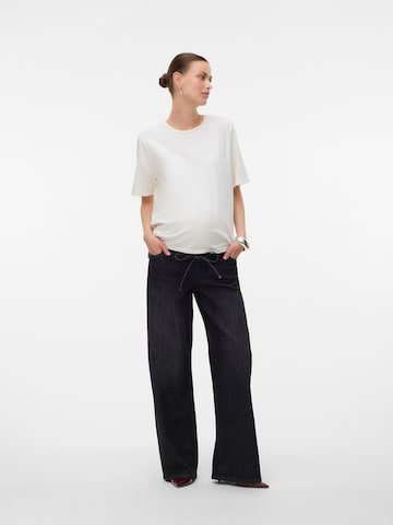 MAMALICIOUS Wide leg Jeans 'MLFULA' in Black