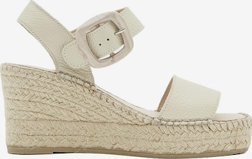 Desa - Sandalias 'Keilsandalen' en blanco: frente