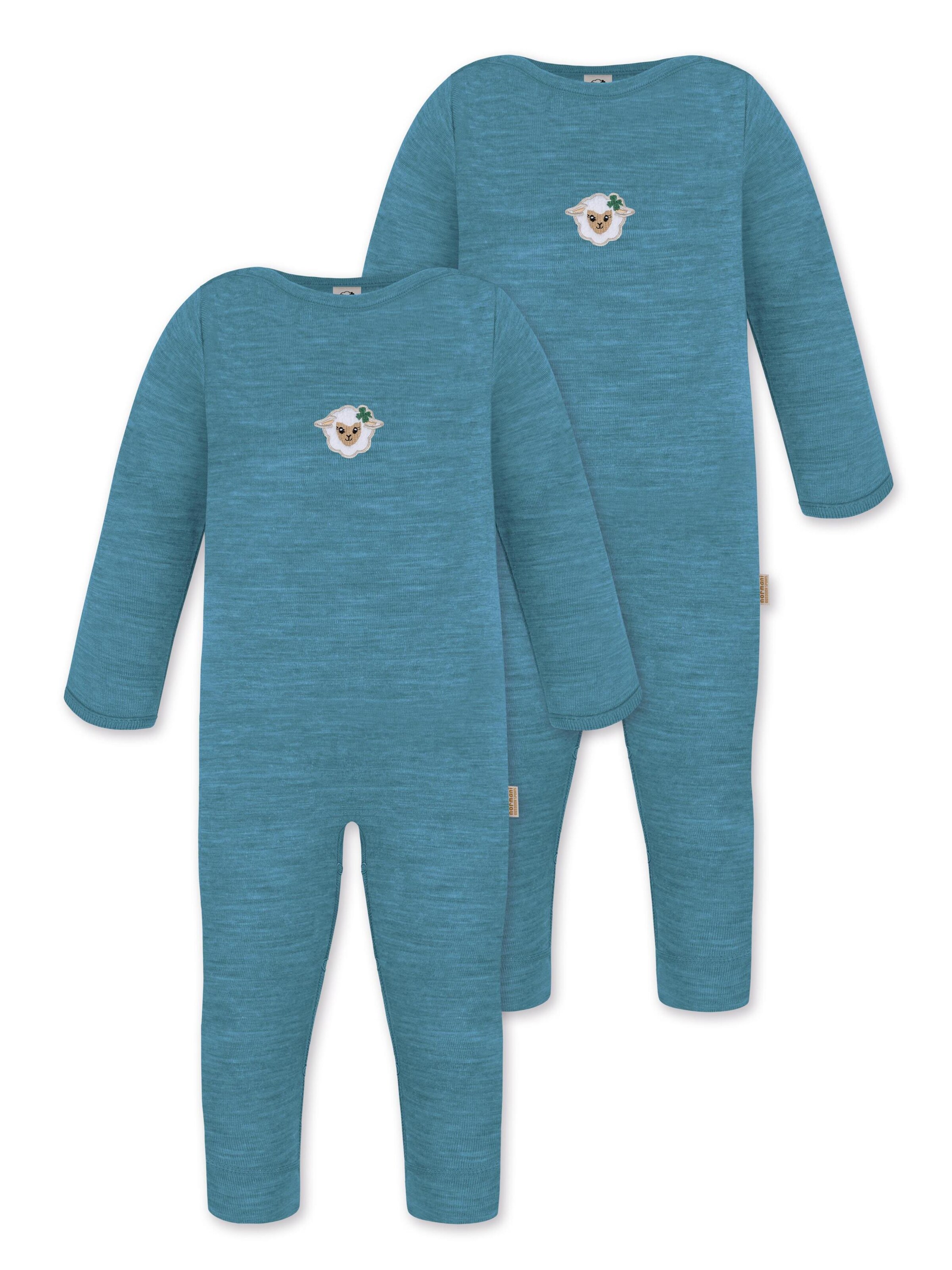 normani Strampler 'Tangoio' in Blau: Vorderseite