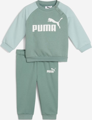 PUMA - Fato de jogging 'Essentials' em verde: frente