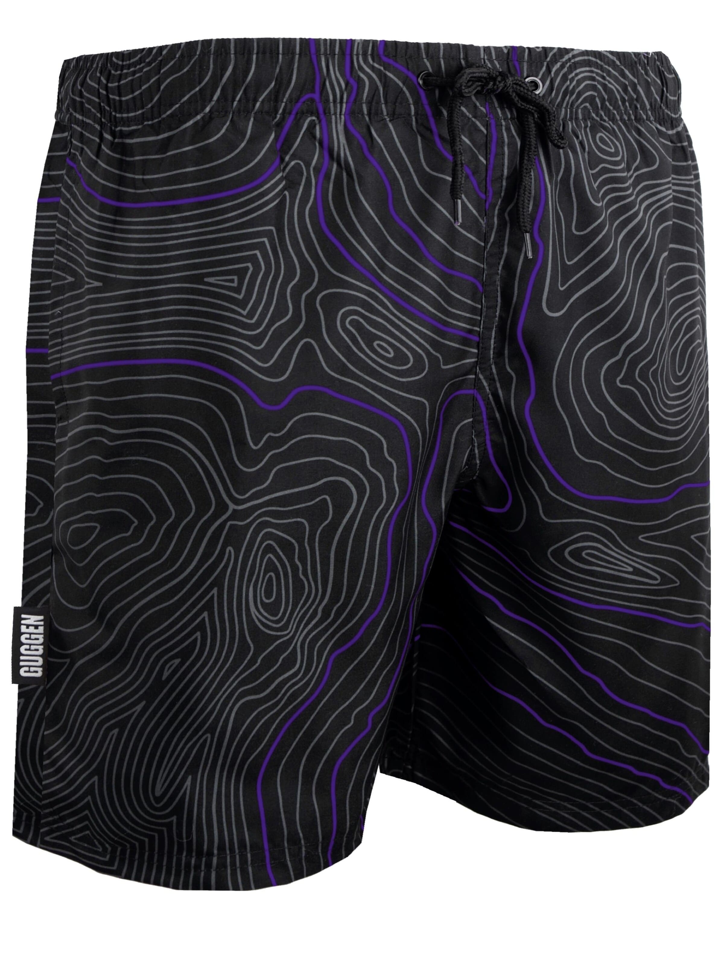 Guggen Mountain Badeshorts 'Boardshorts 2335'‌‌‌‌ in Lila: Vorderseite
