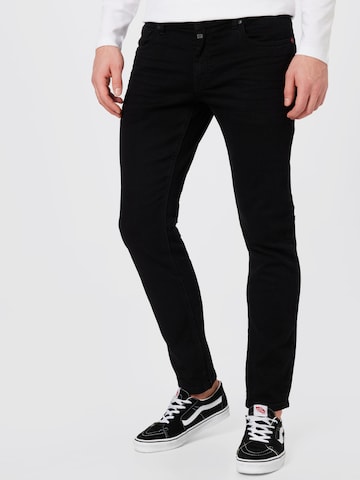 TIMEZONE Skinny Fit Дънки 'Eduardo' в черно: отпред