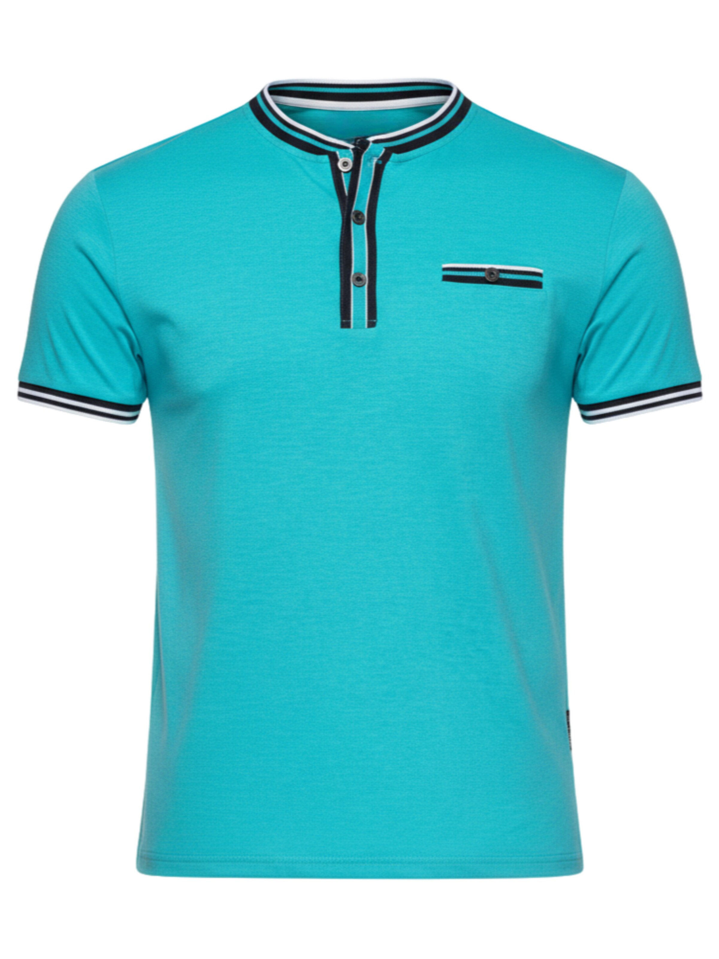 Ombre T-Shirt en turquoise / noir, Vue avec produit