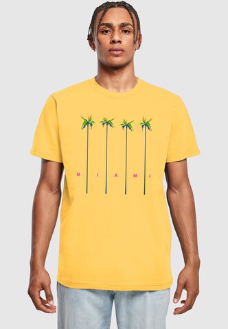 Maglietta 'Miami Palms' di MT Men in giallo: frontale