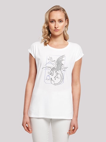 T-shirt 'Harry Potter Dragon' F4NT4STIC en blanc : devant