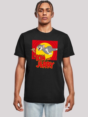 F4NT4STIC T-Shirt 'Tom und Jerry Chase Scene' in Schwarz: predná strana