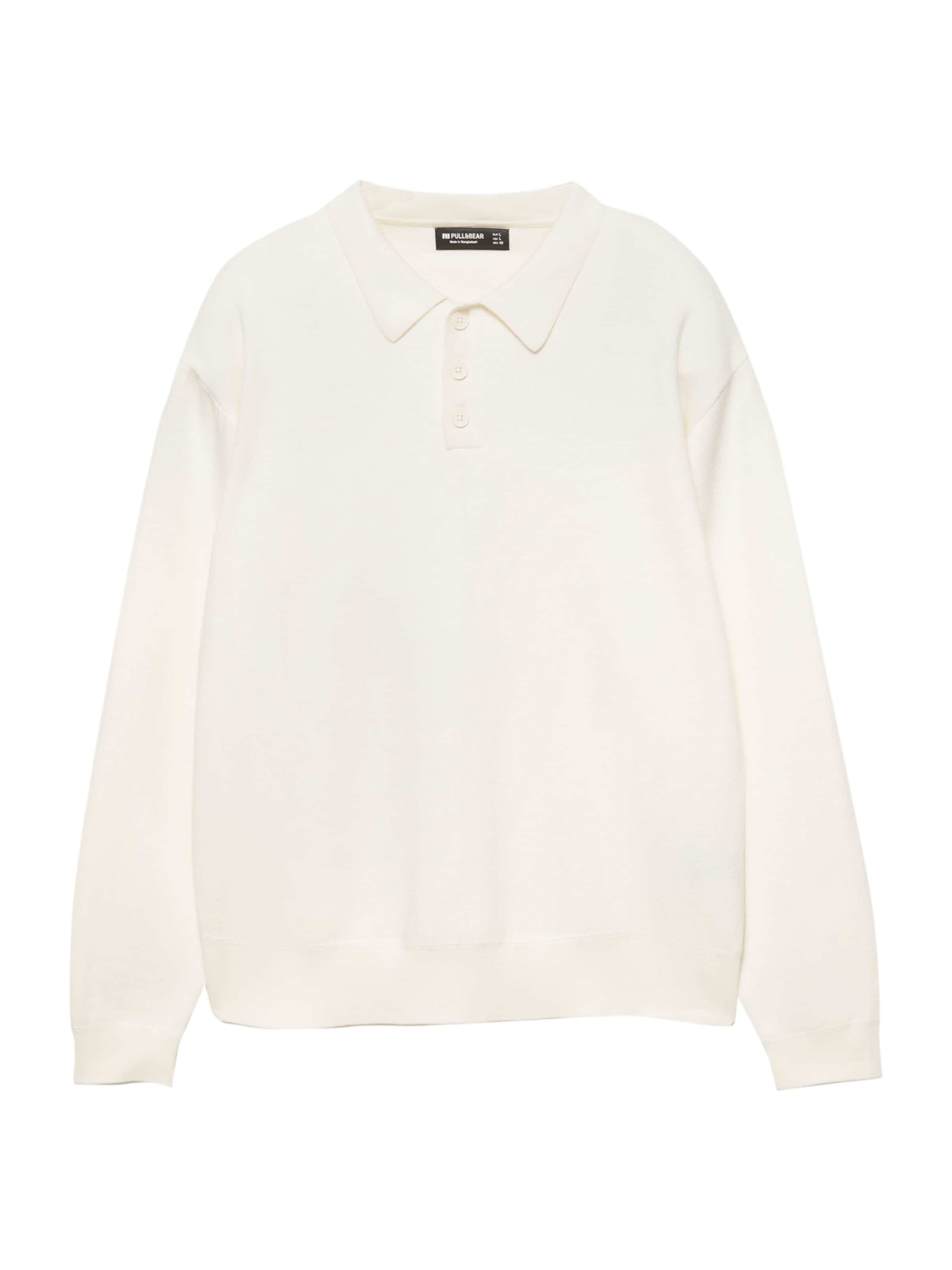 Pull&Bear Pulover | bela barva, Prikaz izdelka