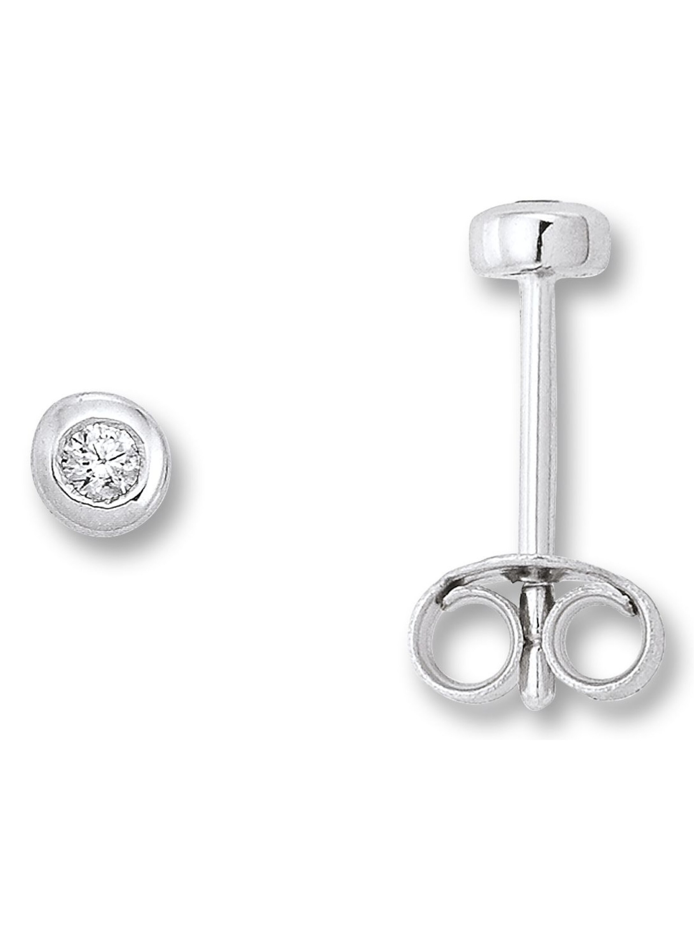 ONE ELEMENT Ohrringe 'Zarge' in Silber: Vorderseite