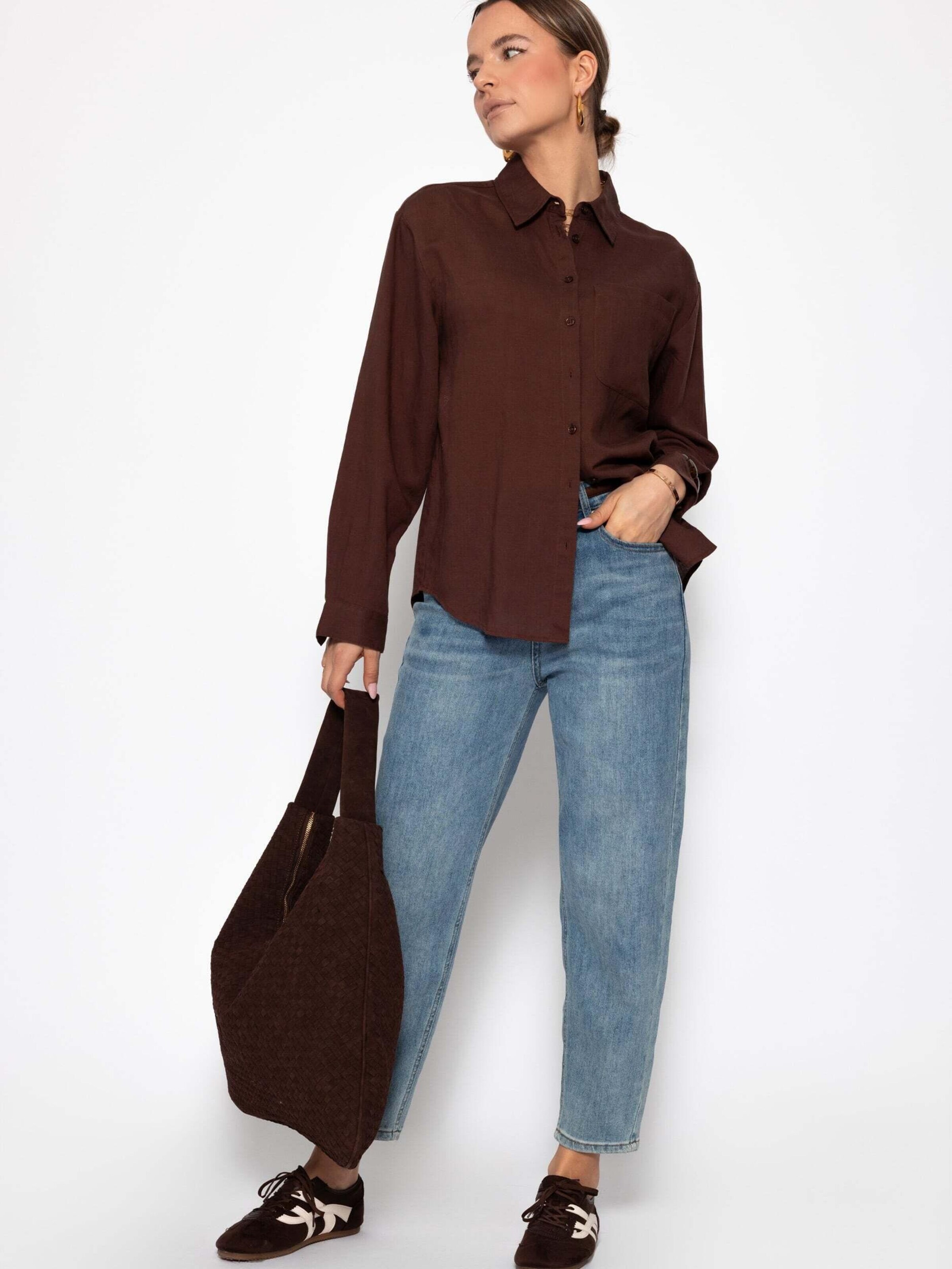 SASSYCLASSY Bluse‌‌‌‌‌‌‌‌‌ in Braun