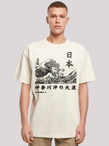 T-Shirt F4NT4STIC en beige : devant