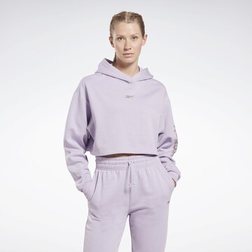 Sweat de sport Reebok en violet : devant