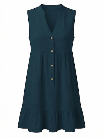 Cupshe Beach Dress 'White-CAA05A4C003CC/Navy-CAA05A4C003UU' in Blue: front