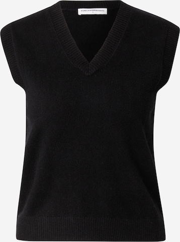 Gilet in maglia di Pure Cashmere NYC in nero: frontale