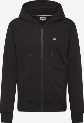 Tommy Jeans Sweatjakke i sort: forside