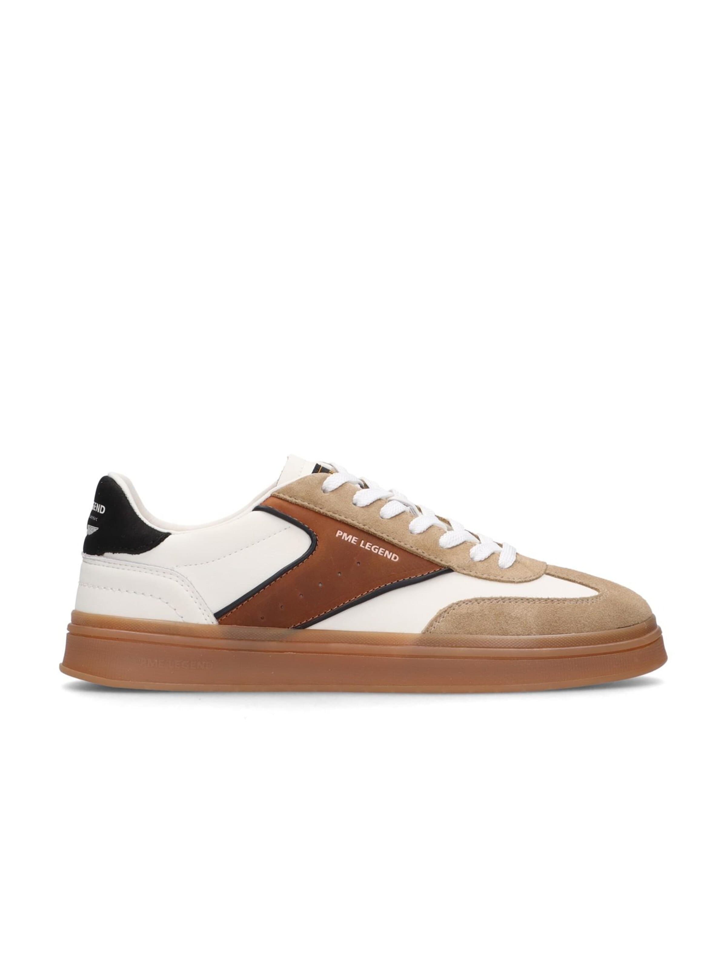 PME Legend Låg sneaker 'Hauler sneaker in leather and suede' i vit: framsida