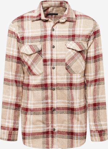 Trendyol Button Up Shirt in Brown: front