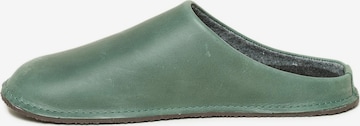 Gottstein Slippers 'Leather Loafer' in Green: front