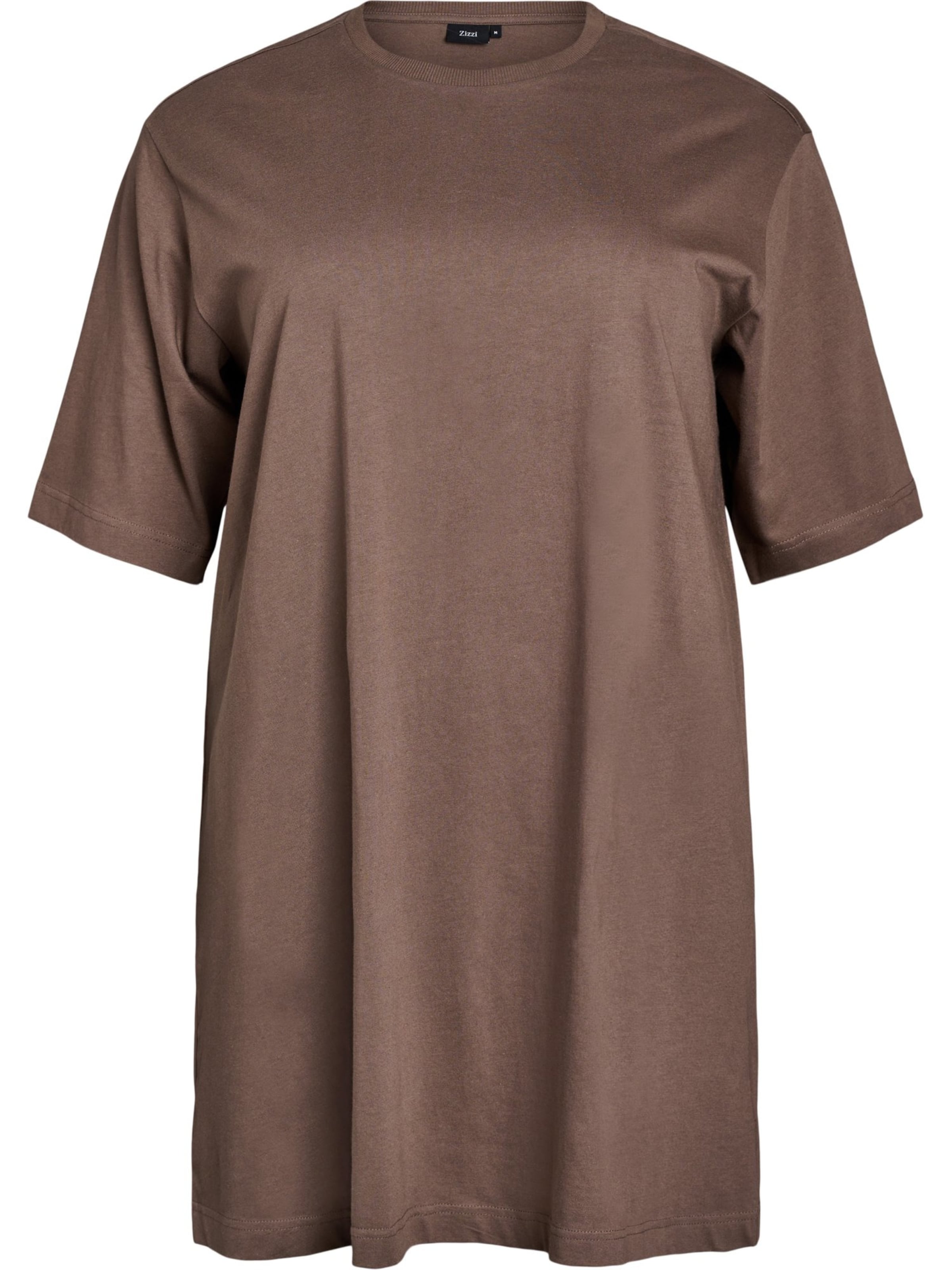 Zizzi Blusenkleid 'Eessa' in Braun: Vorderseite